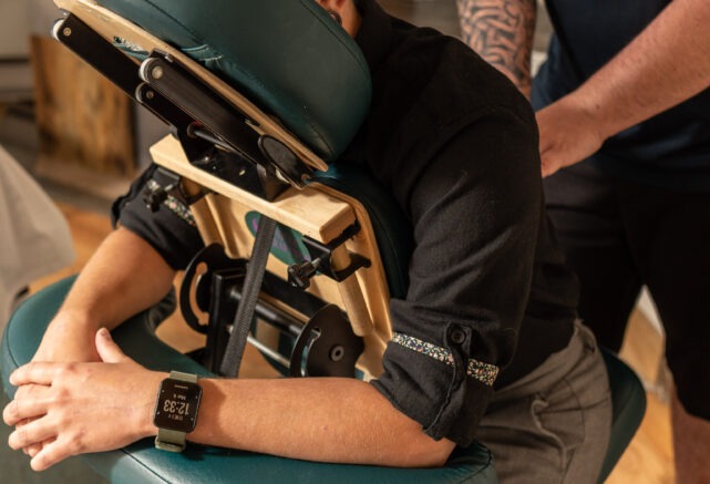Massage on a chair